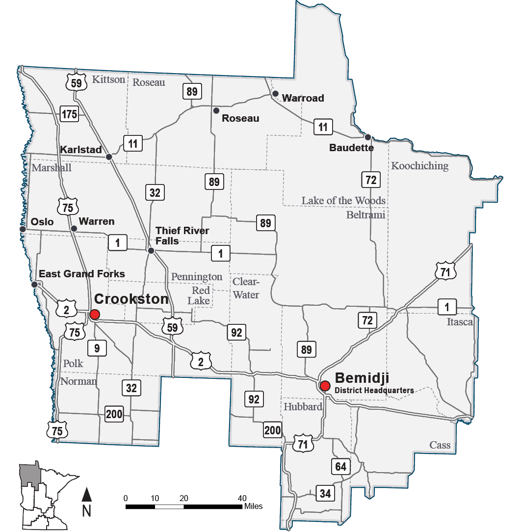 Map of the District 2 study area